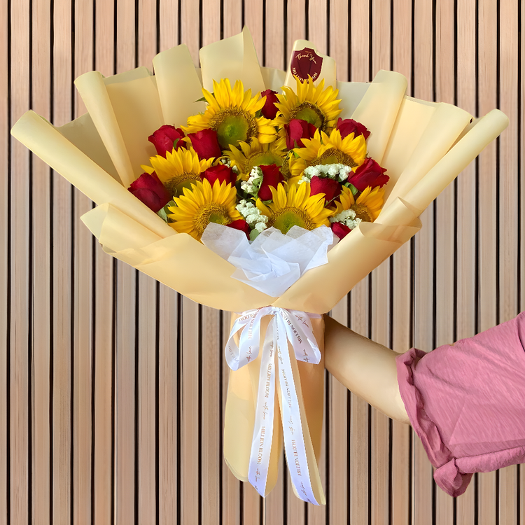 Graceful Garden buket bunga wisuda, anniversary, pernikahan, hari ibu. pengiriman cepat seluruh Indonesia - Million Bloom 