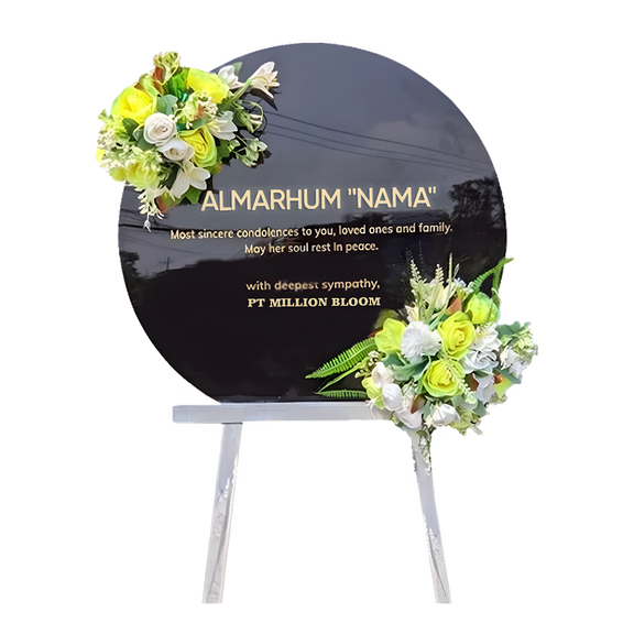 papan bunga duka cita