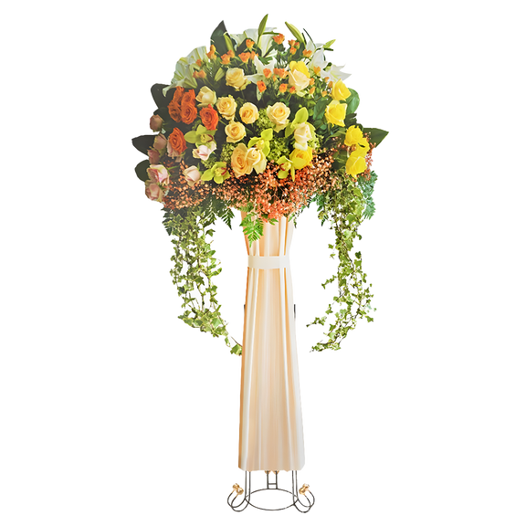 serene sunshine standing flower